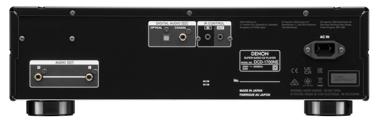Denon DCD-1700NE CD-/SACD-soitin, musta Denon DCD-1700NE CD-/SACD-soitin, musta