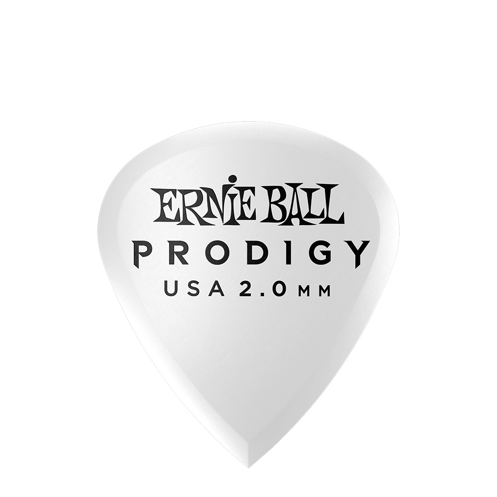 Ernie Ball EB-9203 Mini Prodigy 2.0mm 6-pack plektrat, valkoinen Ernie Ball EB-9203 Mini Prodigy 2.0mm 6-pack plektrat, valkoinen