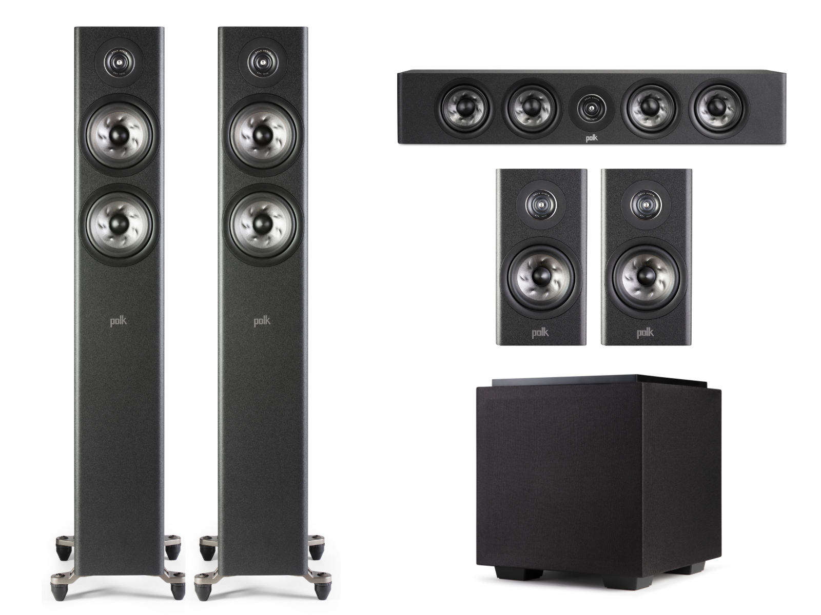 Polk Audio Reserve 5.1-kaiutinsarja, musta Polk Audio Reserve 5.1-kaiutinsarja, musta