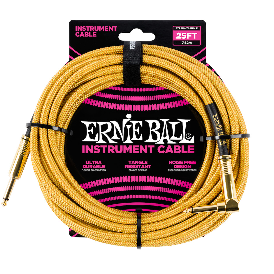 Ernie Ball EB-6070 7.5m instrumenttikaapeli, kullanvärinen Ernie Ball EB-6070 7.5m instrumenttikaapeli, kullanvärinen