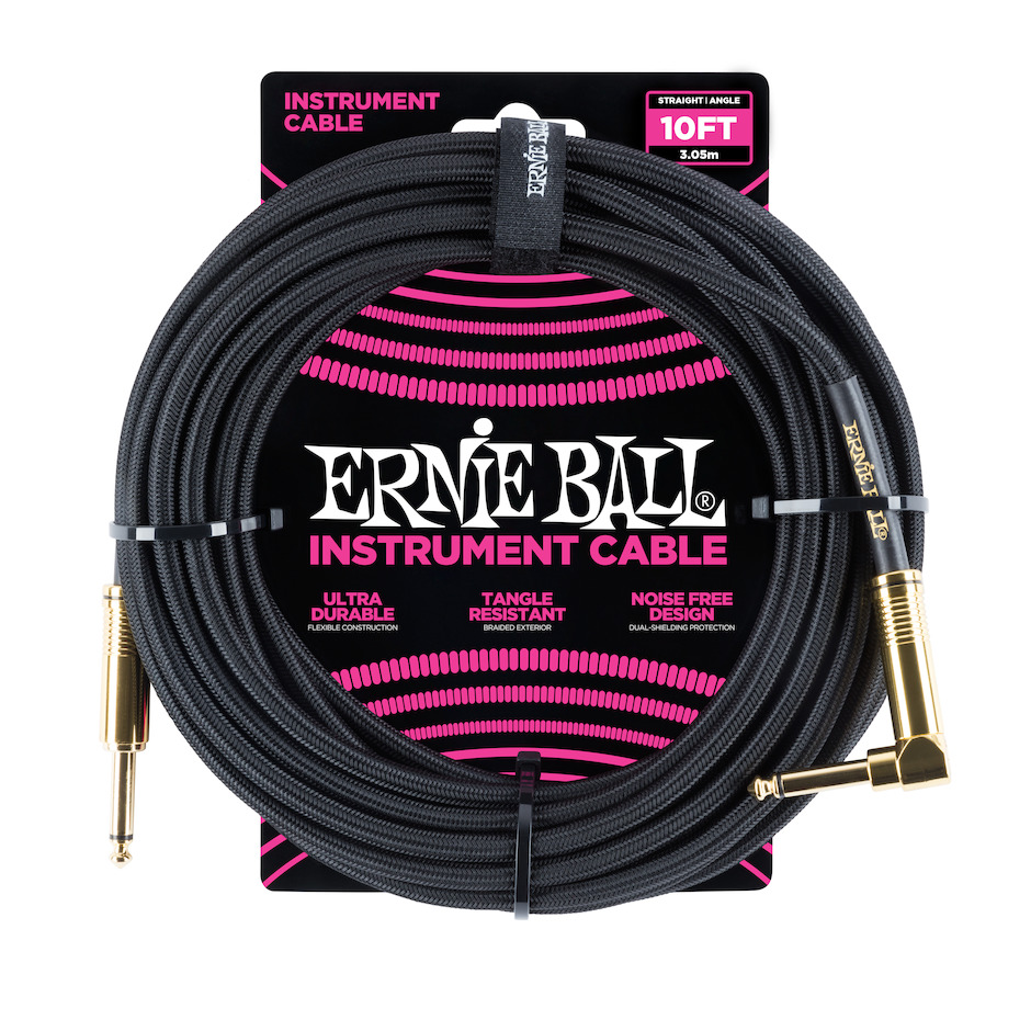 Ernie Ball EB-6081 3m instrumenttikaapeli, musta Ernie Ball EB-6081 3m instrumenttikaapeli, musta