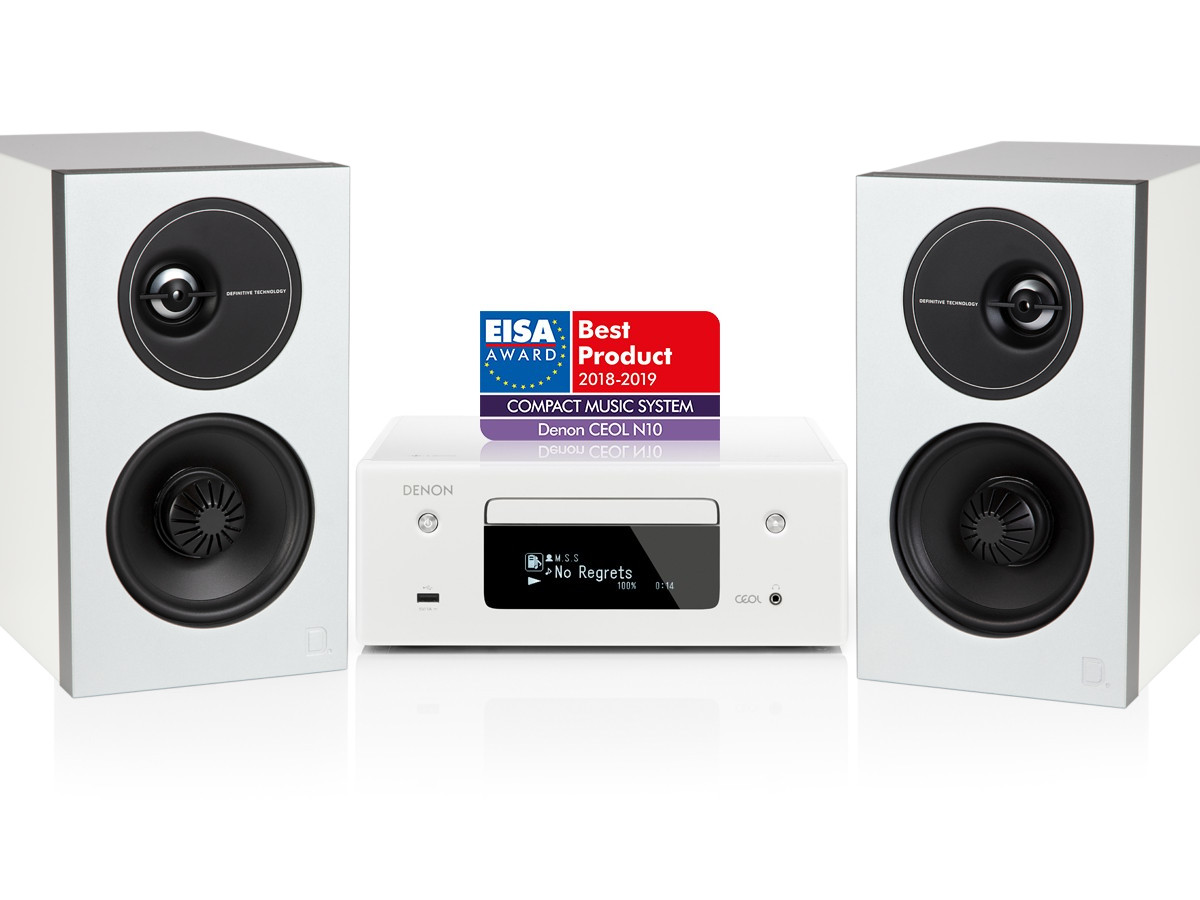 Denon RCDN10 + Demand D7 paketti, valkoinen Denon RCDN10 + Demand D7 paketti, valkoinen