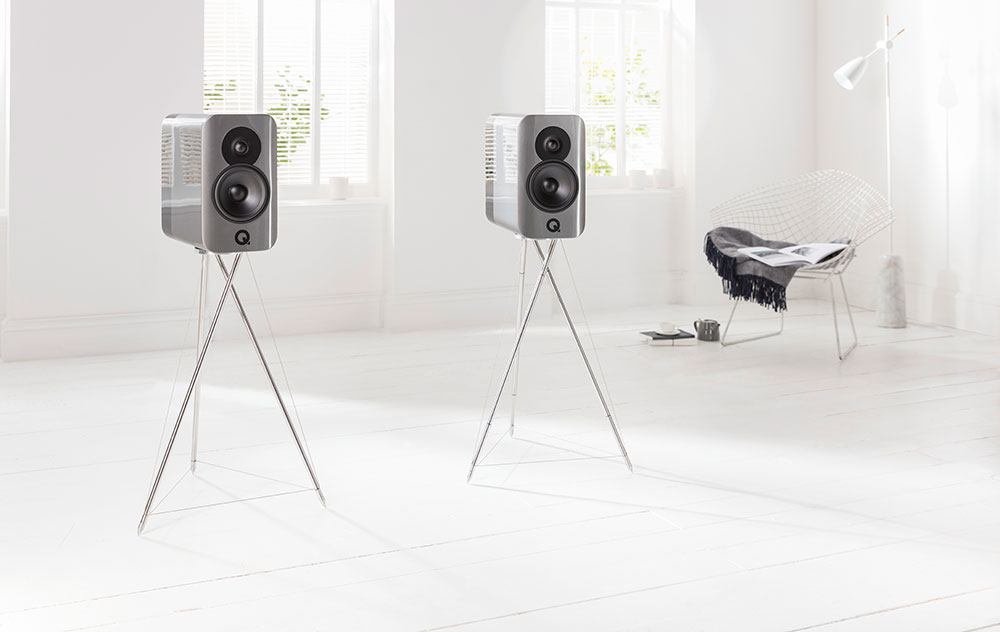 Q Acoustics Concept 300 jalustakaiutin, hopea Q Acoustics Concept 300 jalustakaiutin, hopea