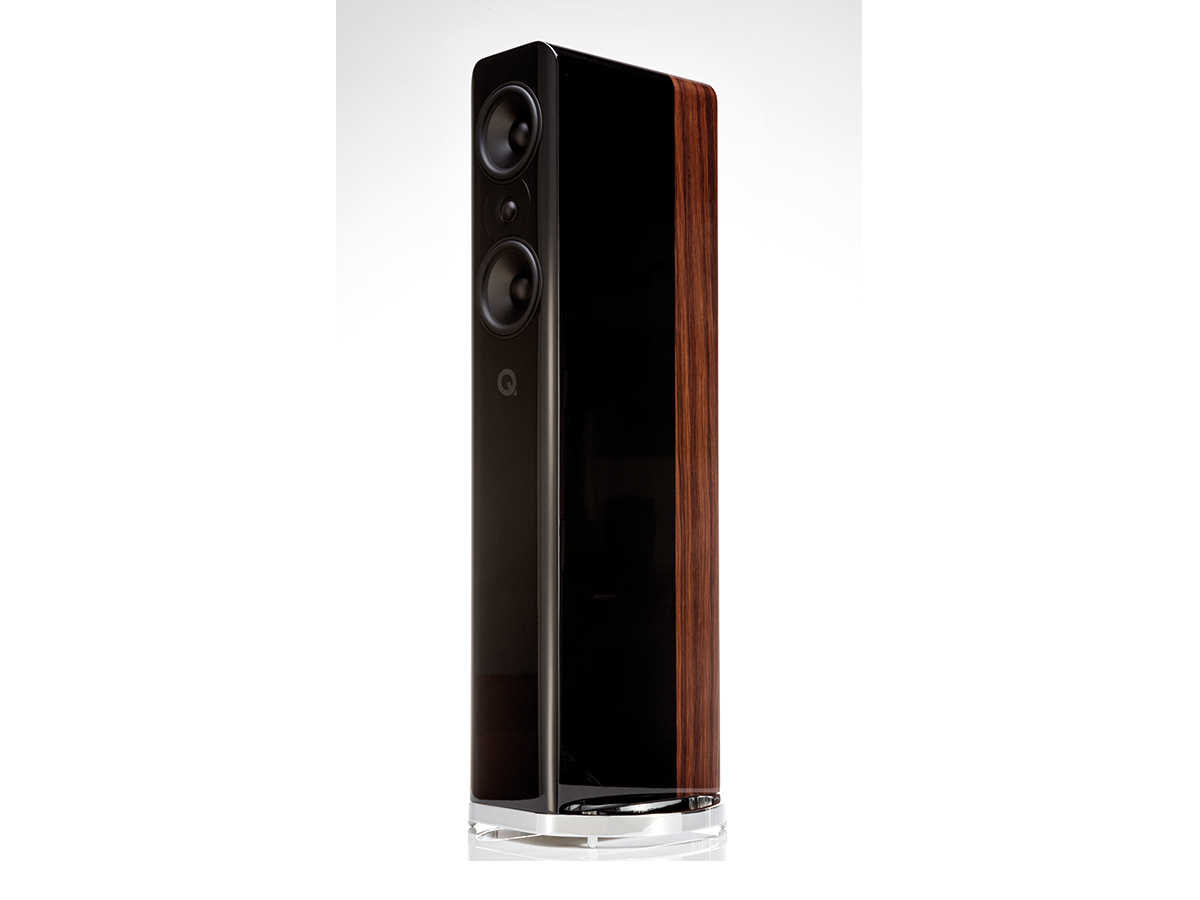 Q Acoustics Concept 500 lattiakaiutin, musta/puu Q Acoustics Concept 500 lattiakaiutin, musta/puu