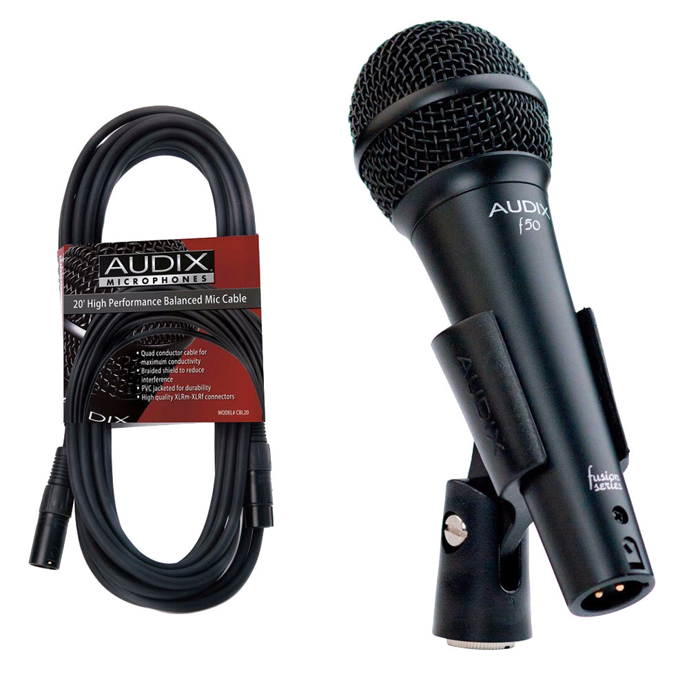 Audix F50 mikrofoni & CBL-20 johto