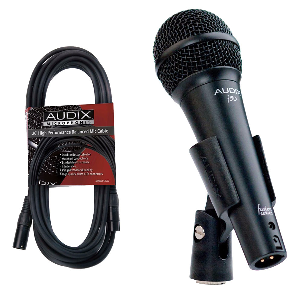 Audix F50 mikrofoni & CBL-20 johto Audix F50 mikrofoni & CBL-20 johto