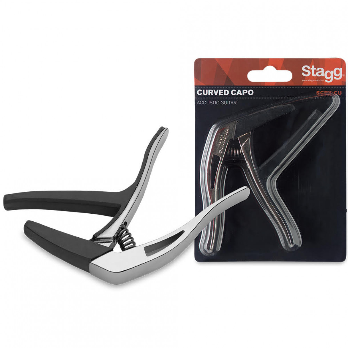 Stagg SCPX-CU CR Trigger Capo teräskieliselle ja sähkökitaralle Stagg SCPX-CU CR Trigger Capo teräskieliselle ja sähkökitaralle