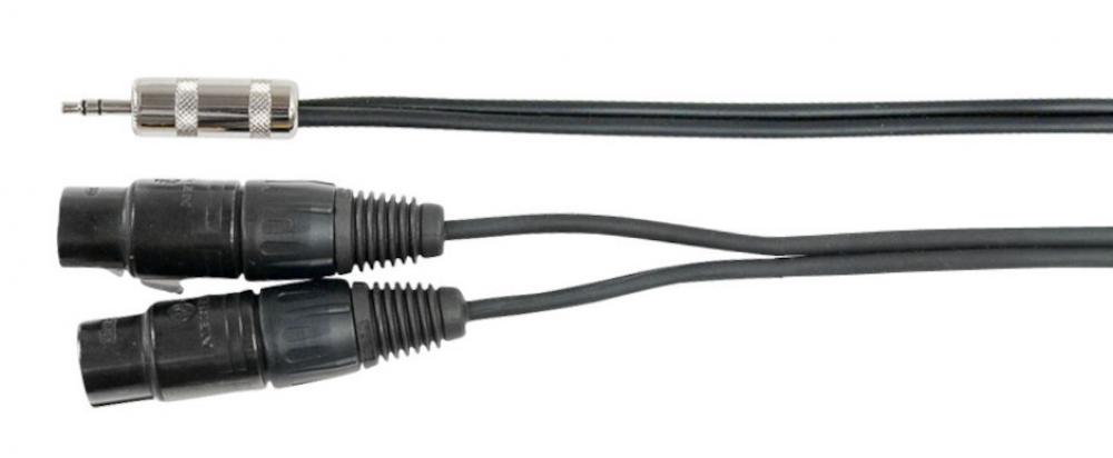 AMP FX-2 3,5 mm stereoplugi - 2 x XLR-naaras kaapeli, 2 m AMP FX-2 3,5 mm stereoplugi - 2 x XLR-naaras kaapeli, 2 m