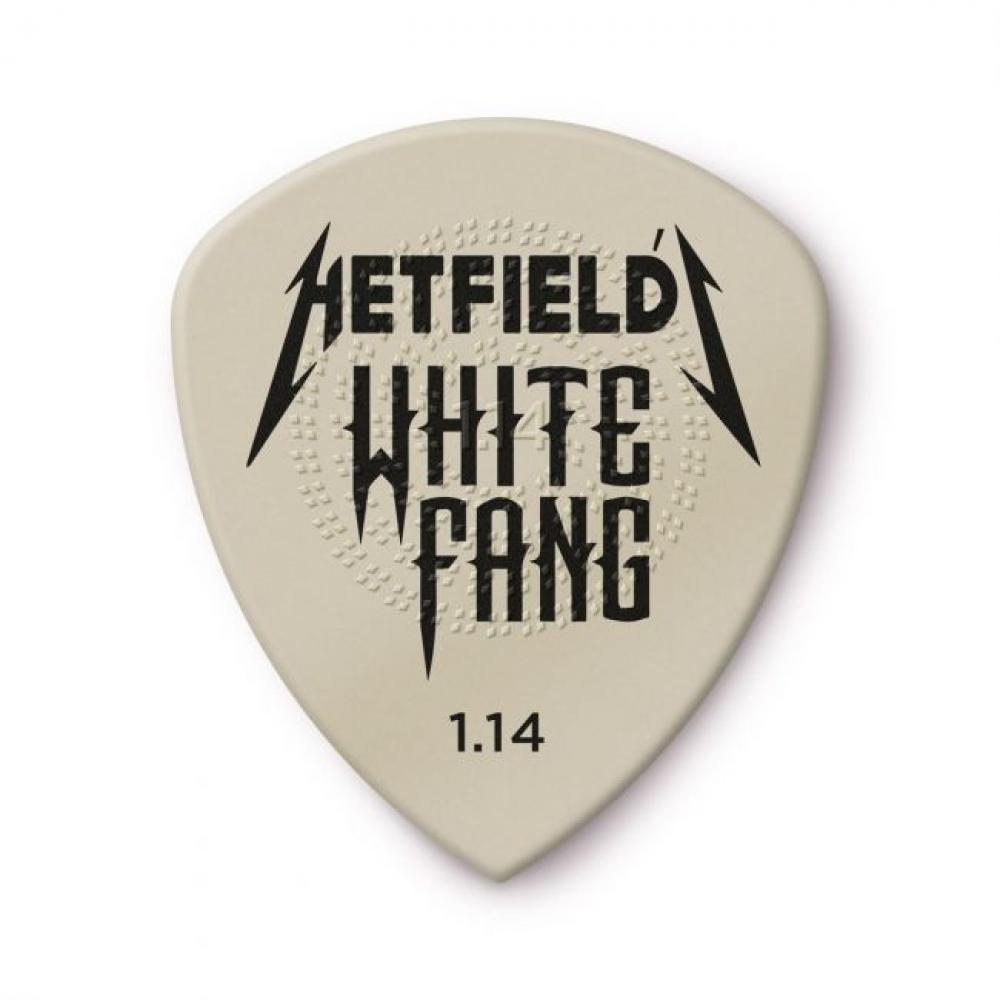 Dunlop HETFIELD WHITE FANG CUSTOM FLOW 1.14mm plektra, 6kpl Dunlop HETFIELD WHITE FANG CUSTOM FLOW 1.14mm plektra, 6kpl