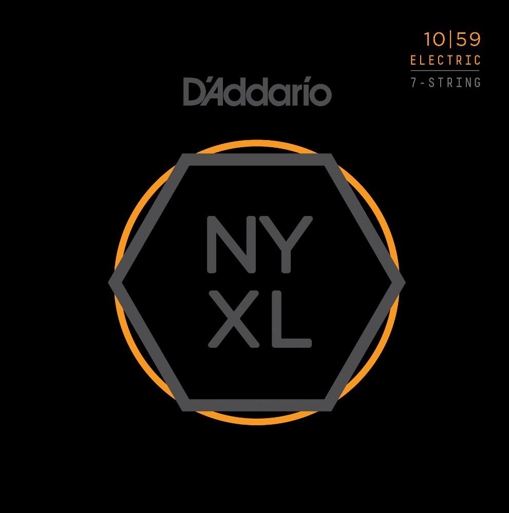 D'Addario NYXL1059 kielisetti 010-059 7-kieliselle sähkökitaralle