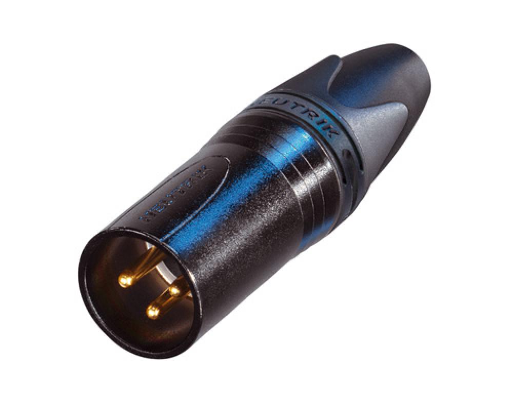 Neutrik NC3MXX-B kullattu, musta uros-XLR -liitin Neutrik NC3MXX-B kullattu, musta uros-XLR -liitin