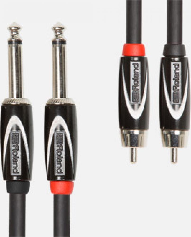 Roland RCC-3-2R28 Liitäntäkaapeli - 2 x 6,3 mm monoplugi - 2 x RCA-uros, pituus 1 m Roland RCC-3-2R28 Liitäntäkaapeli - 2 x 6,3 mm monoplugi - 2 x RCA-uros, pituus 1 m