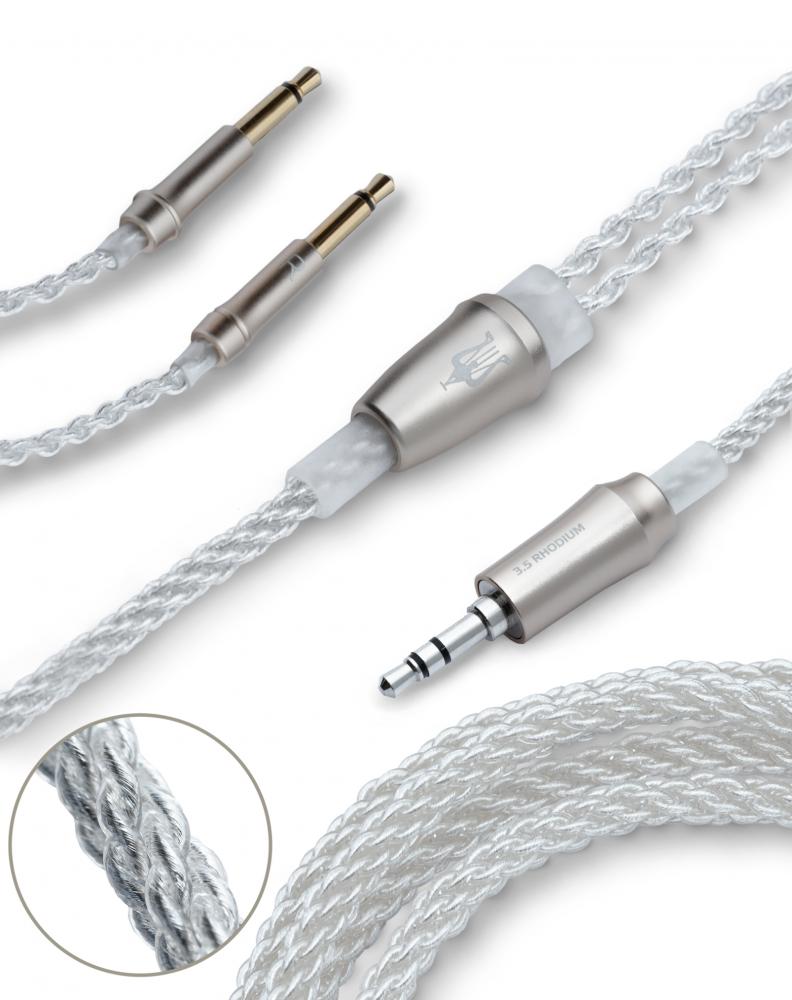 Meze Audio 99 series Upgrade mono 3.5 mm - 3.5 mm OFC kuulokekaapeli, hopeoitu, 1,2 m
