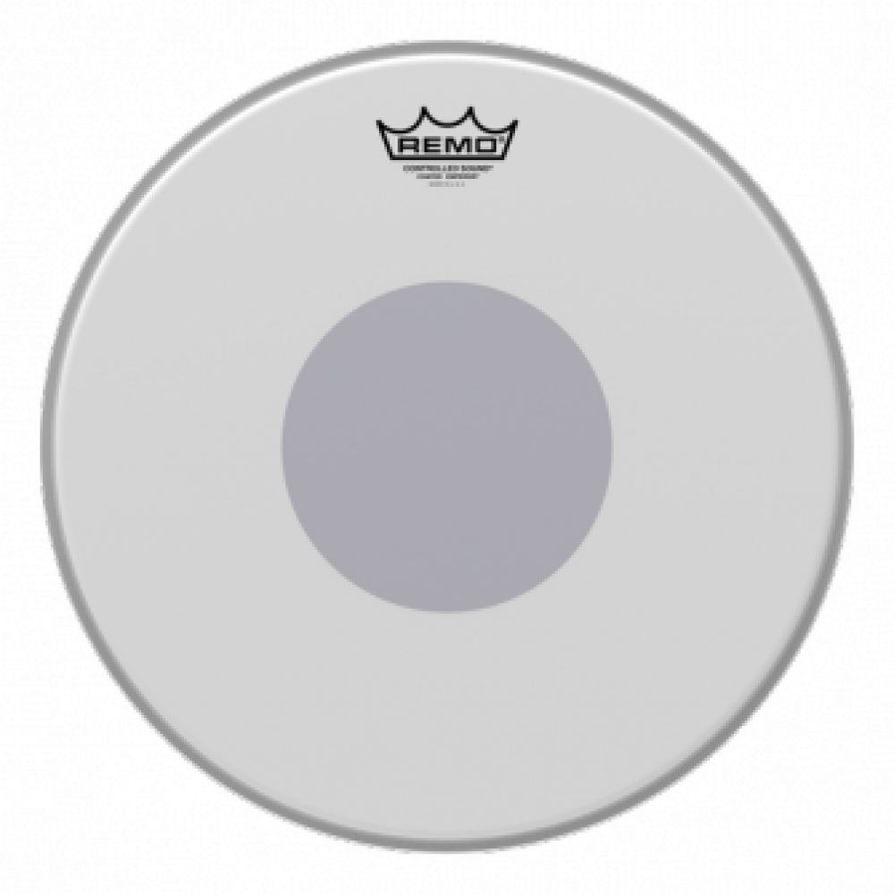 REMO 14" EMPEROR COATED BLACK DOT -VIRVELIKALVO