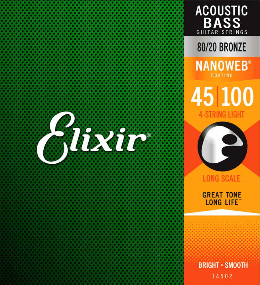 Elixir Nanoweb  45-100 akustisen basson kielisarja 