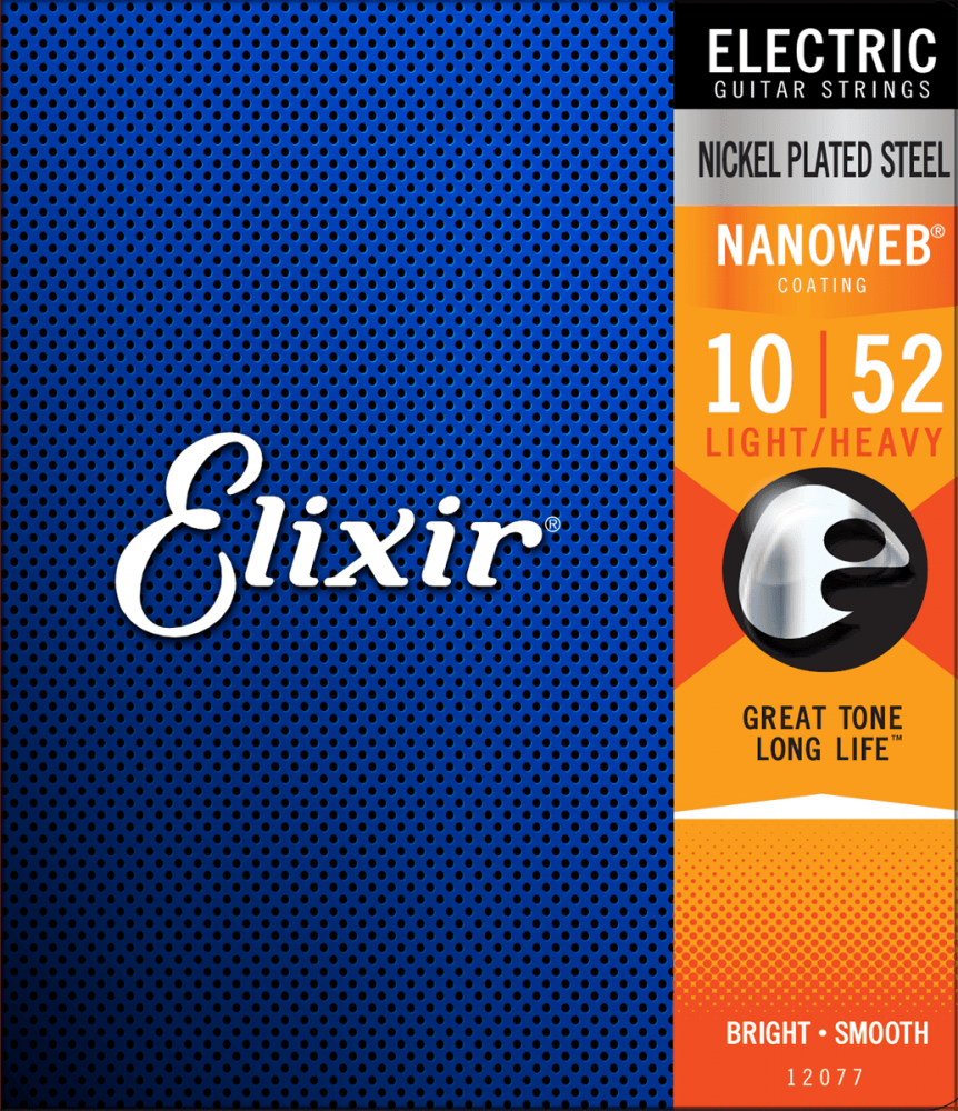 Elixir Nanoweb Light-Heavy 10-52 sähkökitaran kielisarja Elixir Nanoweb Light-Heavy 10-52 sähkökitaran kielisarja