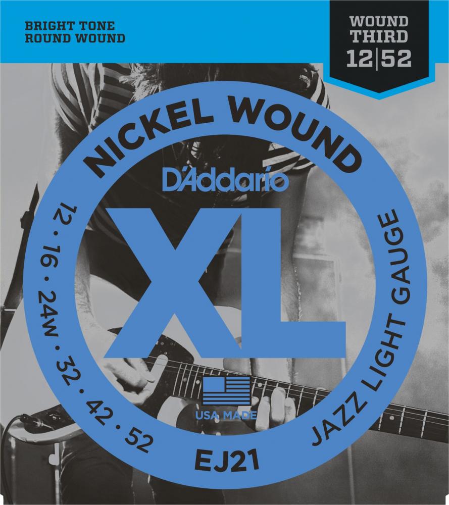 D'Addario kielisetti sähkökitaralle 012-052