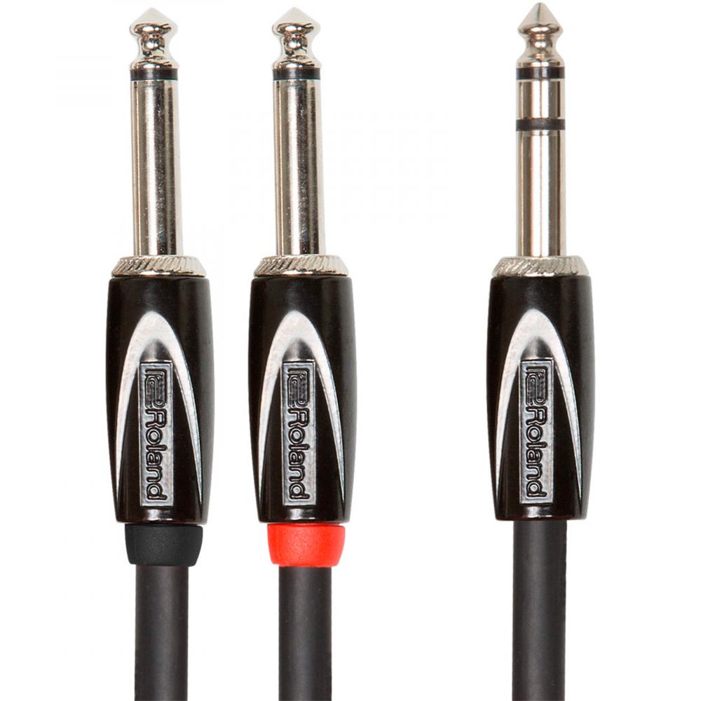 Roland 6,3 mm TRS - 2 x 6,3 mm Y-kaapeli, 3 m RCC-10-TR28V2