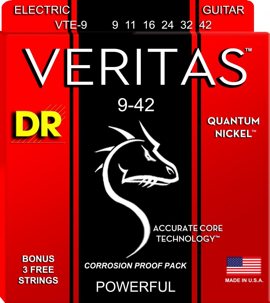 DR Strings Veritas VTE-9 sähkökitaran kielisarja, 09-42