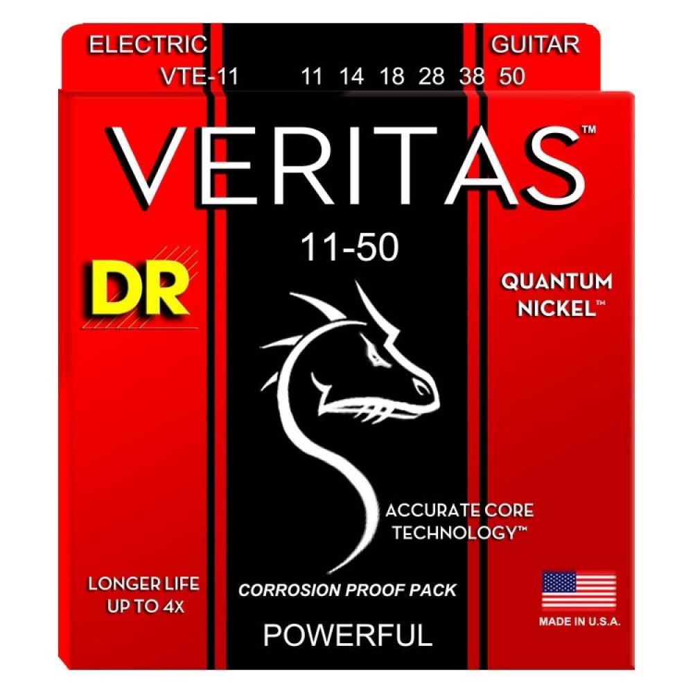 DR Strings Veritas VTE-11 sähkökitaran kielisarja, 11-50