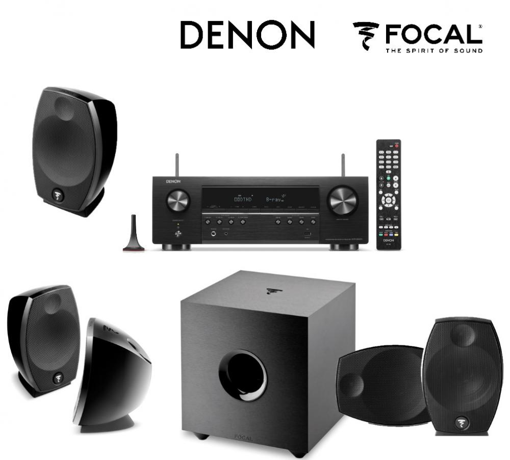 Denon AVR-S660H + Focal SIB EVO 5.1 kotiteatteripaketti