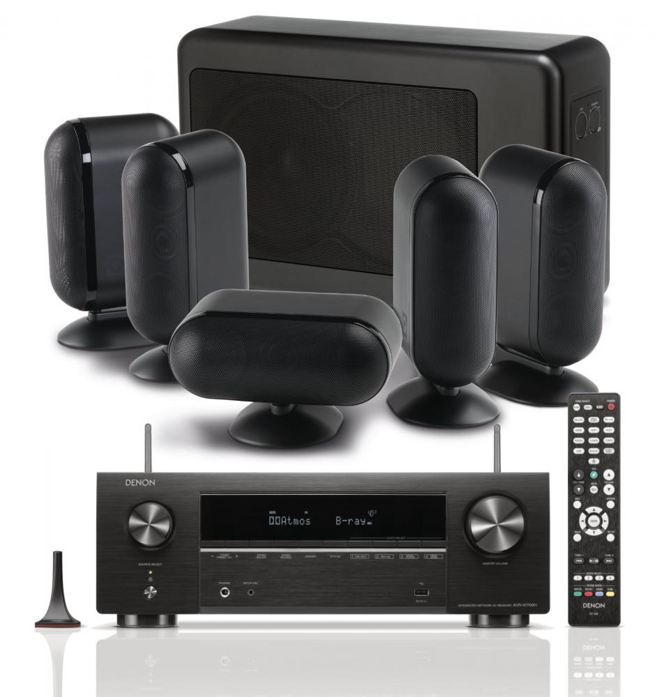 Kotiteatteripaketti Denon AVR-X1800H + Q Acoustics Q7000i 5.1 kaiutinsarja, musta