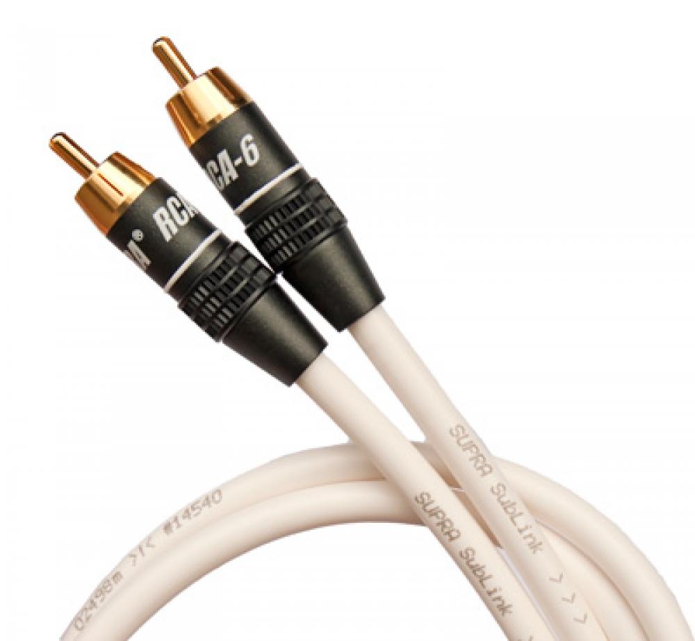 Supra Sublink RCA-RCA kaapeli, valkoinen 12 m Supra Sublink RCA-RCA kaapeli, valkoinen 12 m