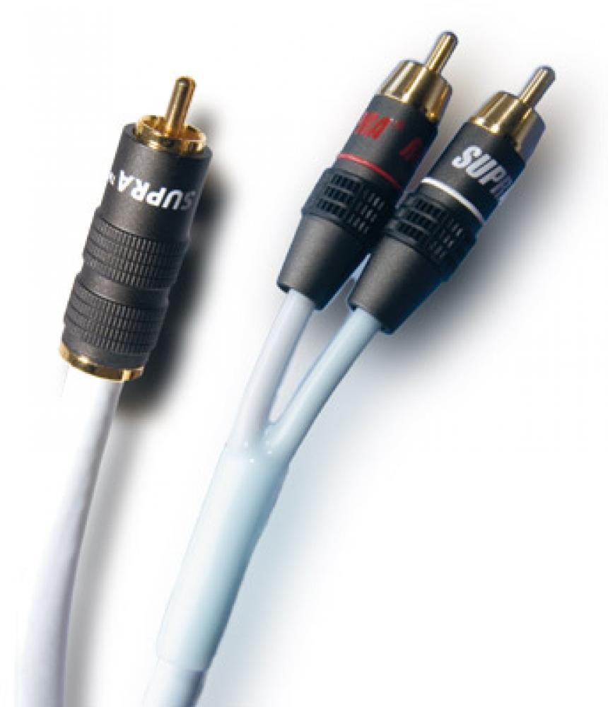 Supra Y-Link RCA-kaapeli, valkoinen 10m