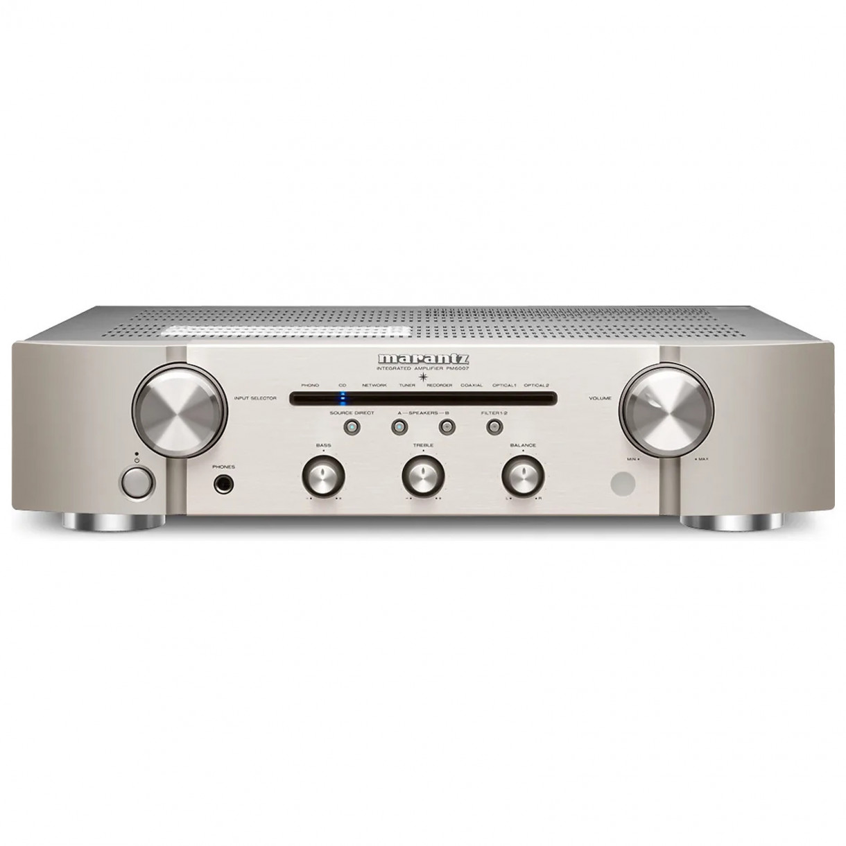 DEMO Marantz PM6007 integroitu vahvistin, hopeakulta