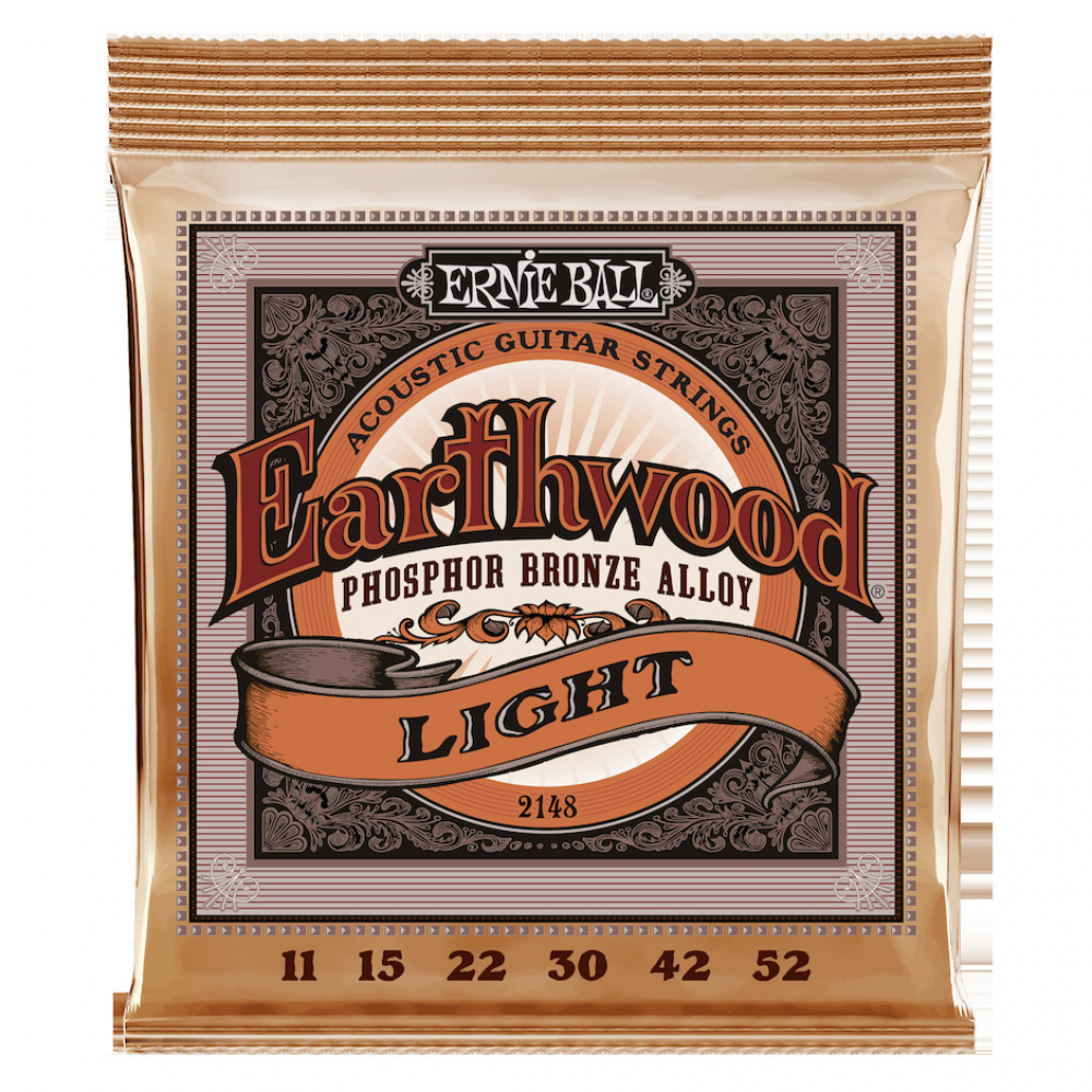 Ernie Ball EB-2148 Earthwood Phosphor Bronze Light akustisen kitaran kielisarja Ernie Ball EB-2148 Earthwood Phosphor Bronze Light akustisen kitaran kielisarja