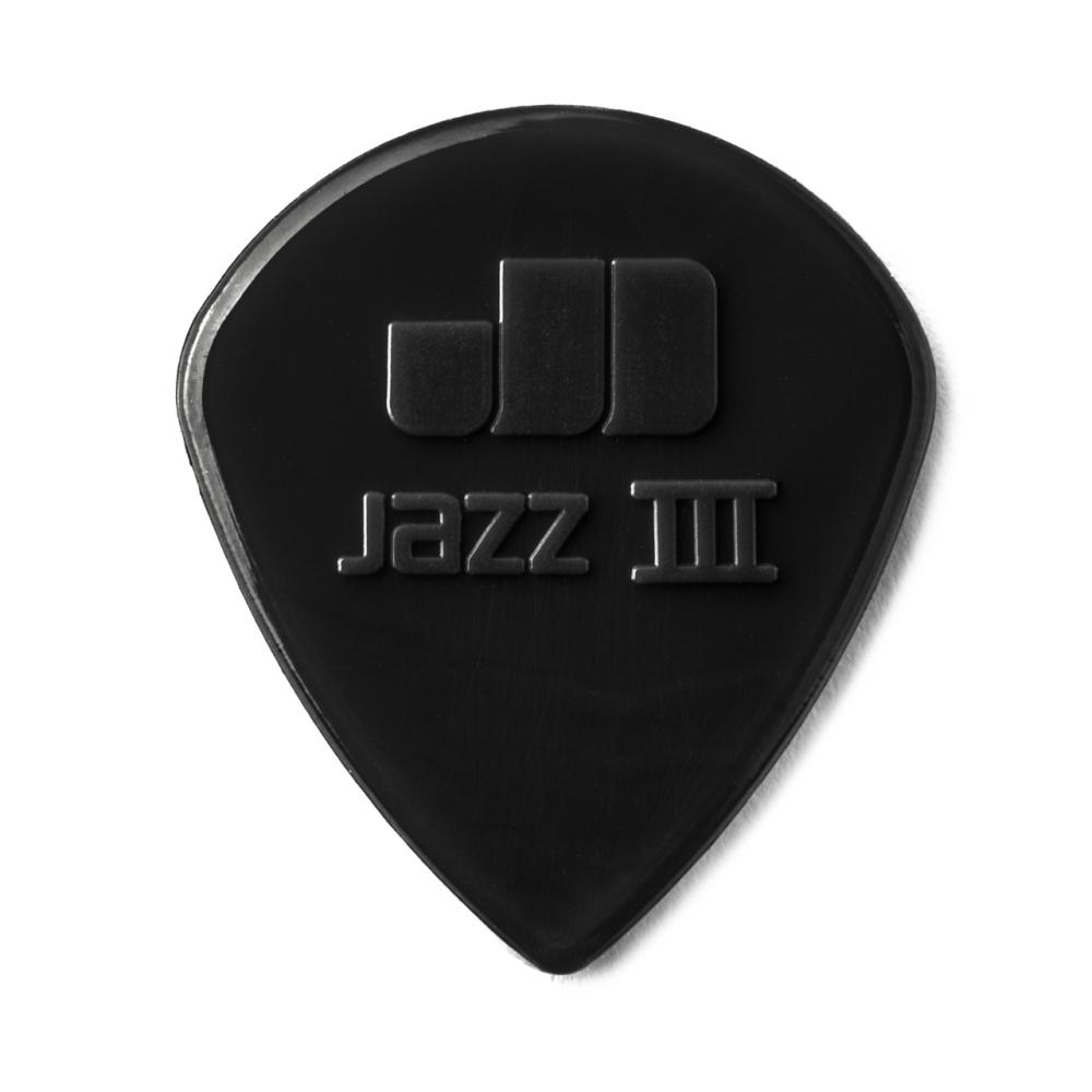 Dunlop NYLON JAZZ III STIFFO musta plektra, 6 kpl