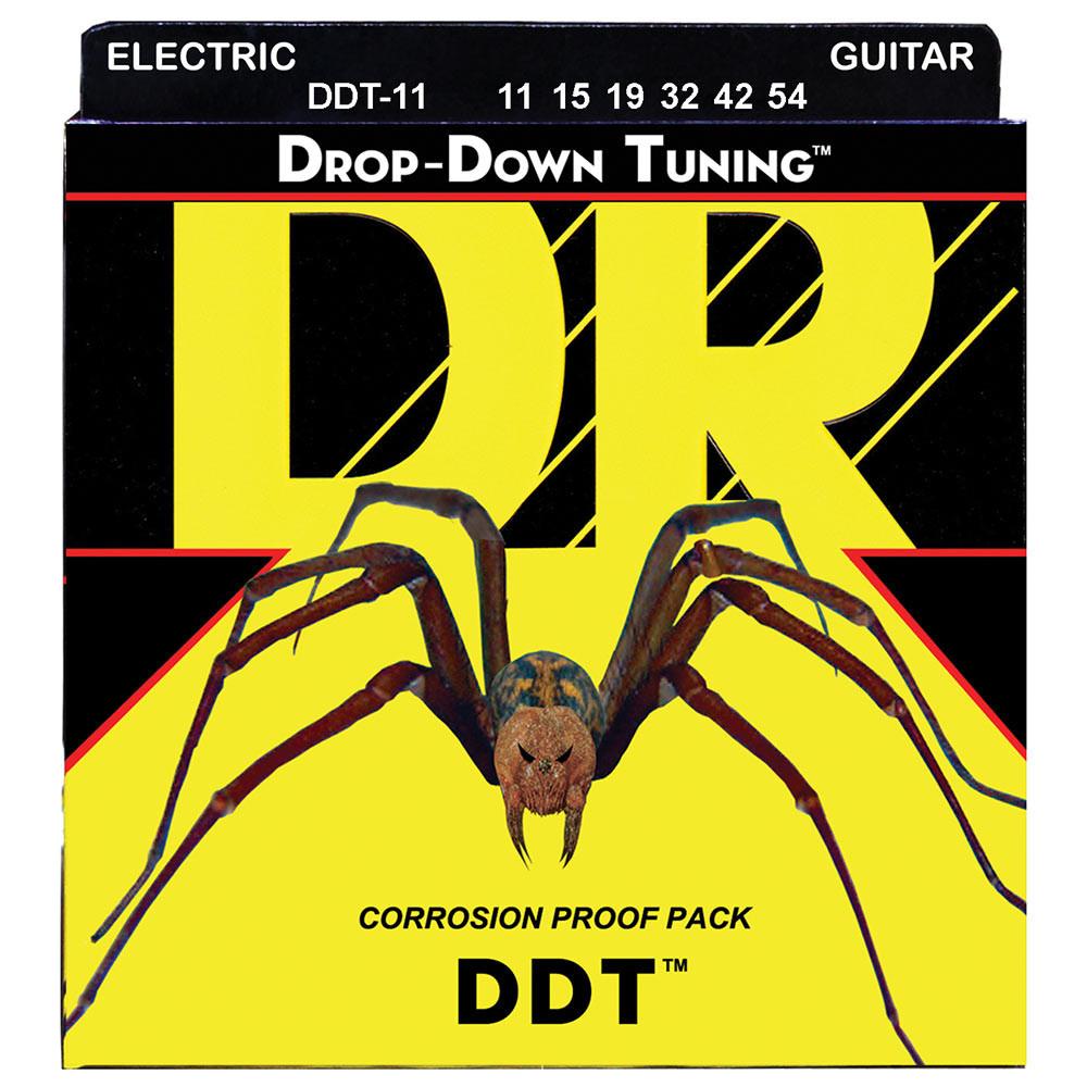 DR Strings Drop-Down Tuning DDT-11 sähkökitaran kielisarja, 11-54 DR Strings Drop-Down Tuning DDT-11 sähkökitaran kielisarja, 11-54