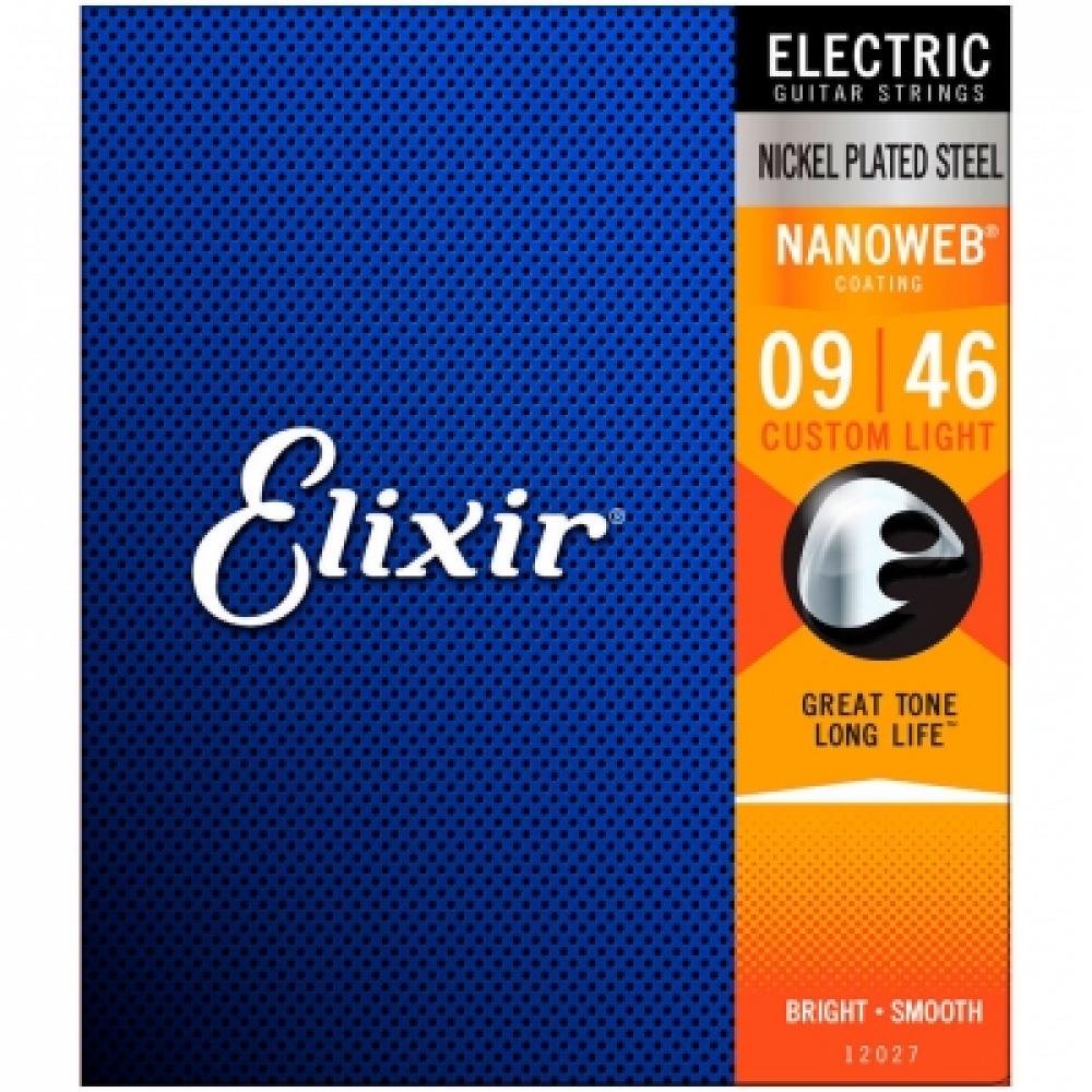 Elixir Nanoweb Custom Light 09-46 sähkökitaran kielisarja Elixir Nanoweb Custom Light 09-46 sähkökitaran kielisarja
