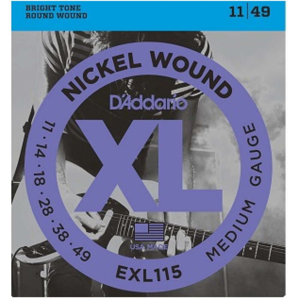 D'Addario EXL115 kielisetti 011-049 sähkökitaralle D'Addario EXL115 kielisetti 011-049 sähkökitaralle