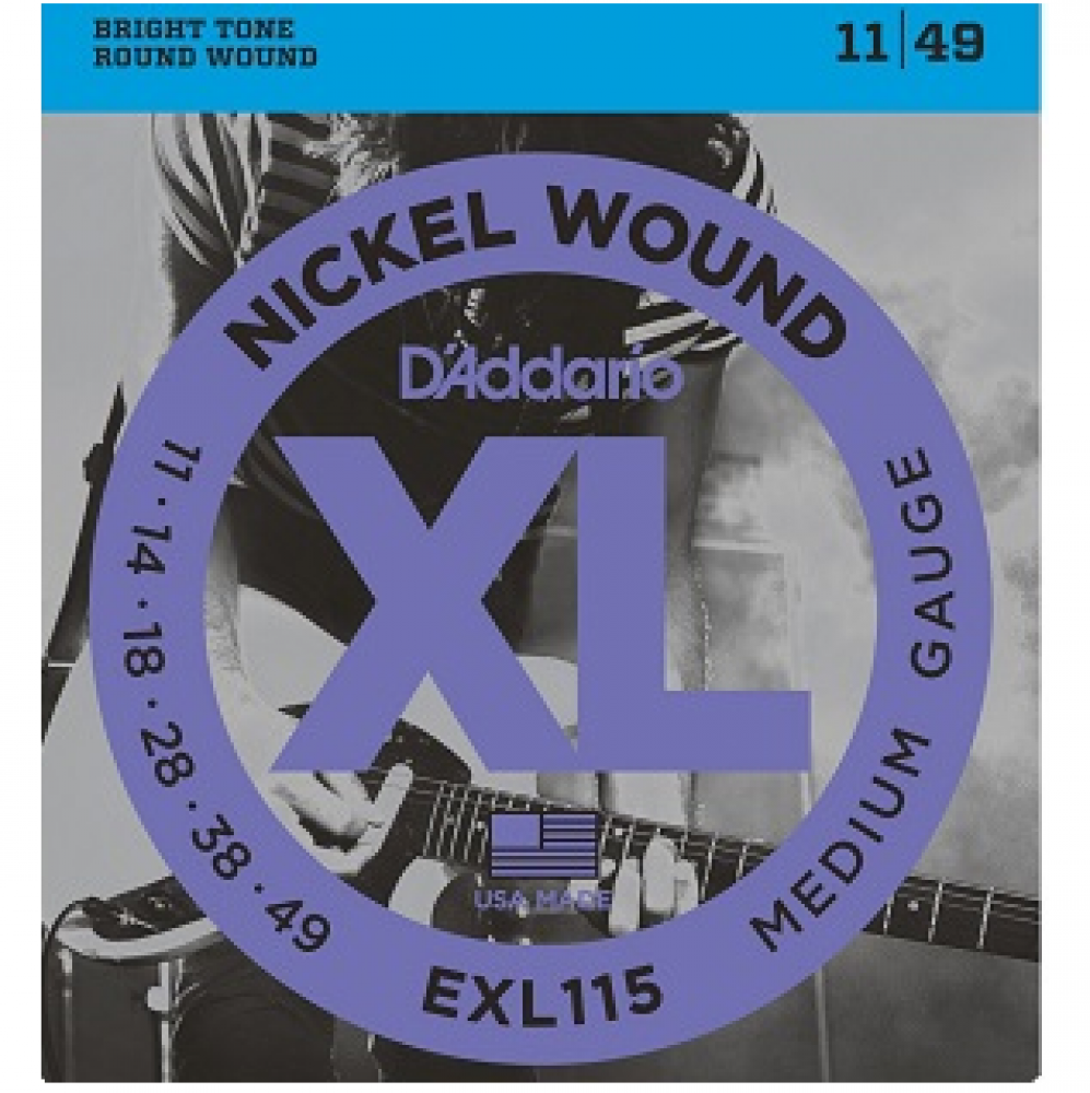 D'Addario EXL115 kielisetti 011-049 sähkökitaralle