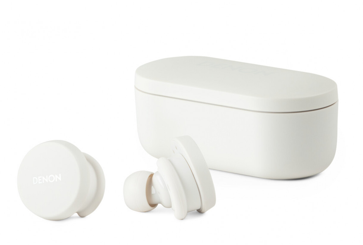 Denon PerL AH-C10PL langattomat vastamelunappikuulokkeet, valkoinen Denon PerL AH-C10PL langattomat vastamelunappikuulokkeet, valkoinen