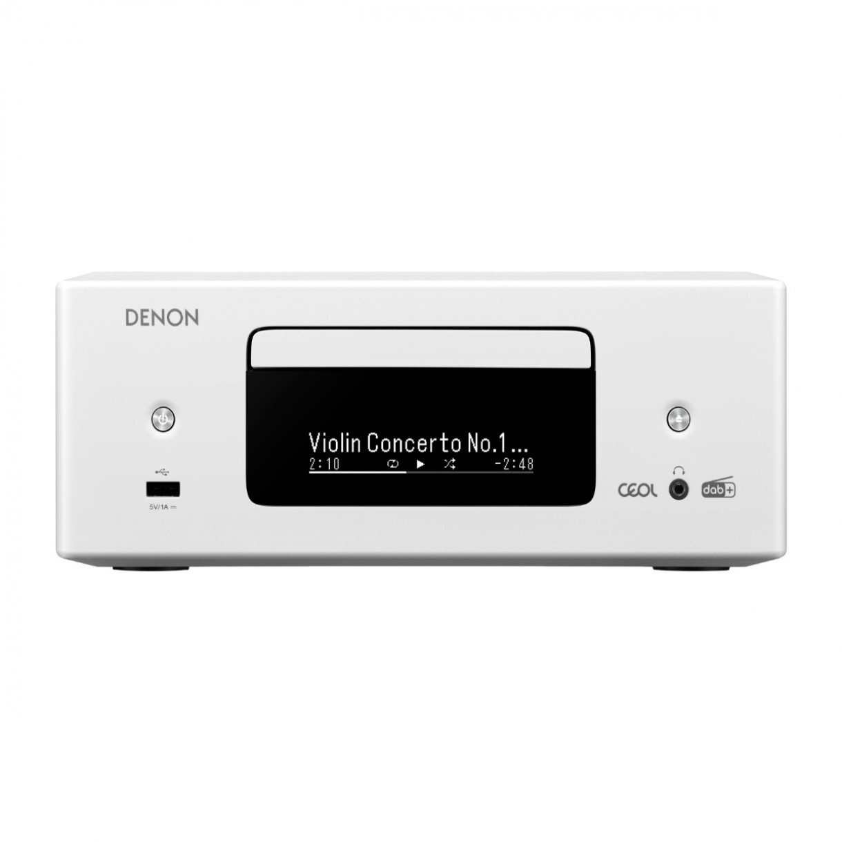 Denon CEOL RCD-N12 CD-striimeri-viritinvahvistin, valkoinen