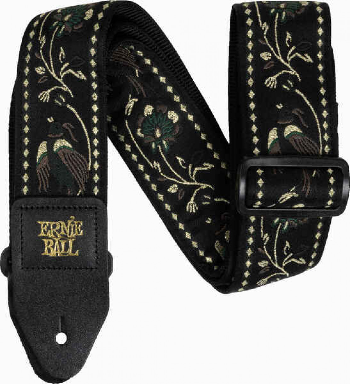 Ernie Ball 5372 Black Pleasant Pheasant Kitarahihna Ernie Ball 5372 Black Pleasant Pheasant Kitarahihna