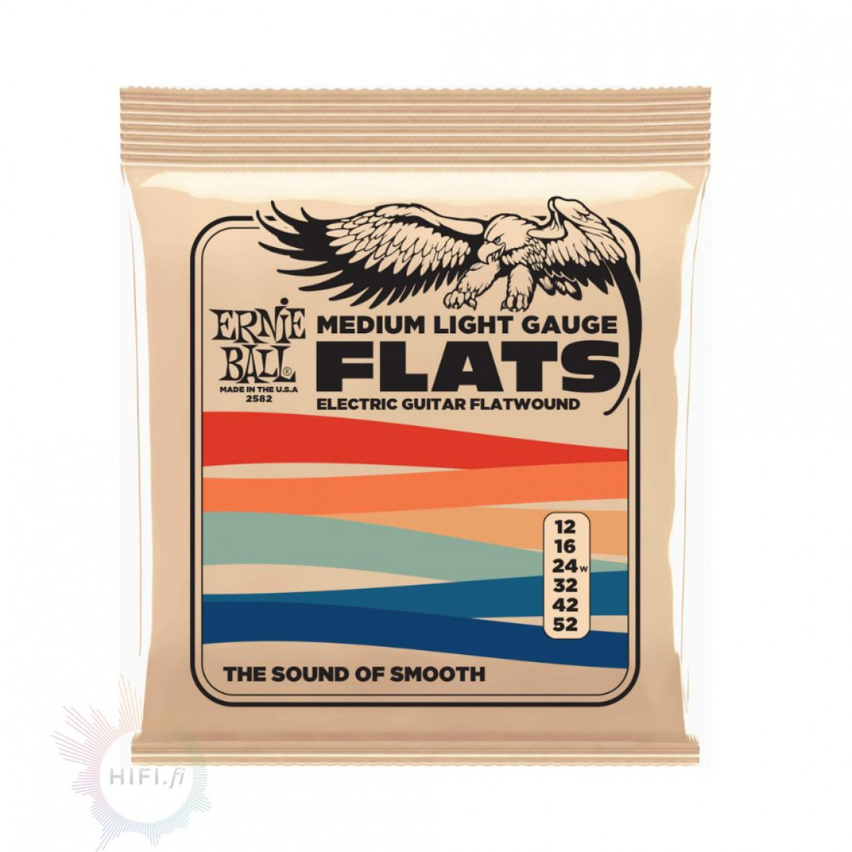 Ernie Ball Flats 2582 hiotut kielet sähkökitaralle Ernie Ball Flats 2582 hiotut kielet sähkökitaralle