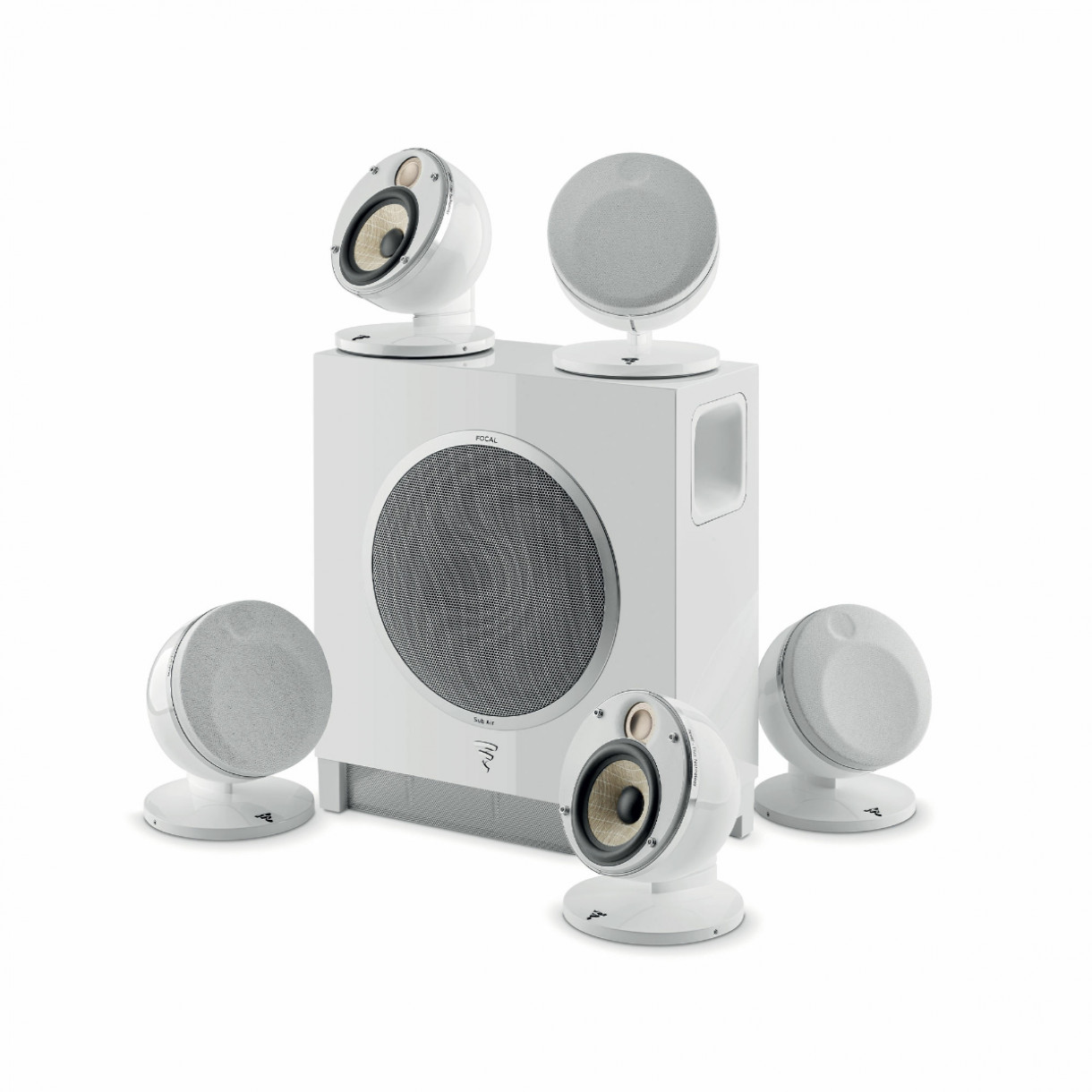 Focal Dome Flax Pack 5.1 kaiutinjärjestelmä, valkoinen