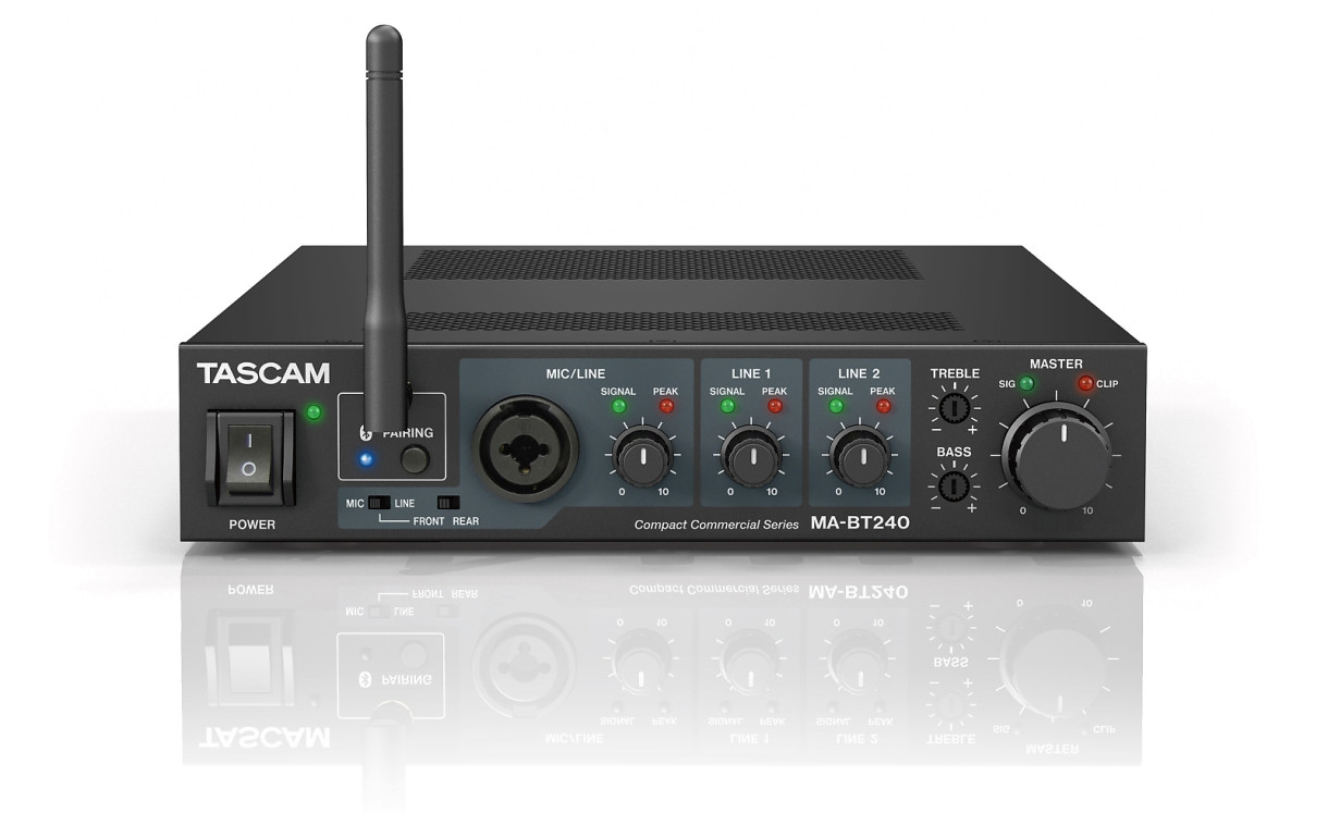 Tascam MA-240BT mikserivahvistin Bluetoothilla