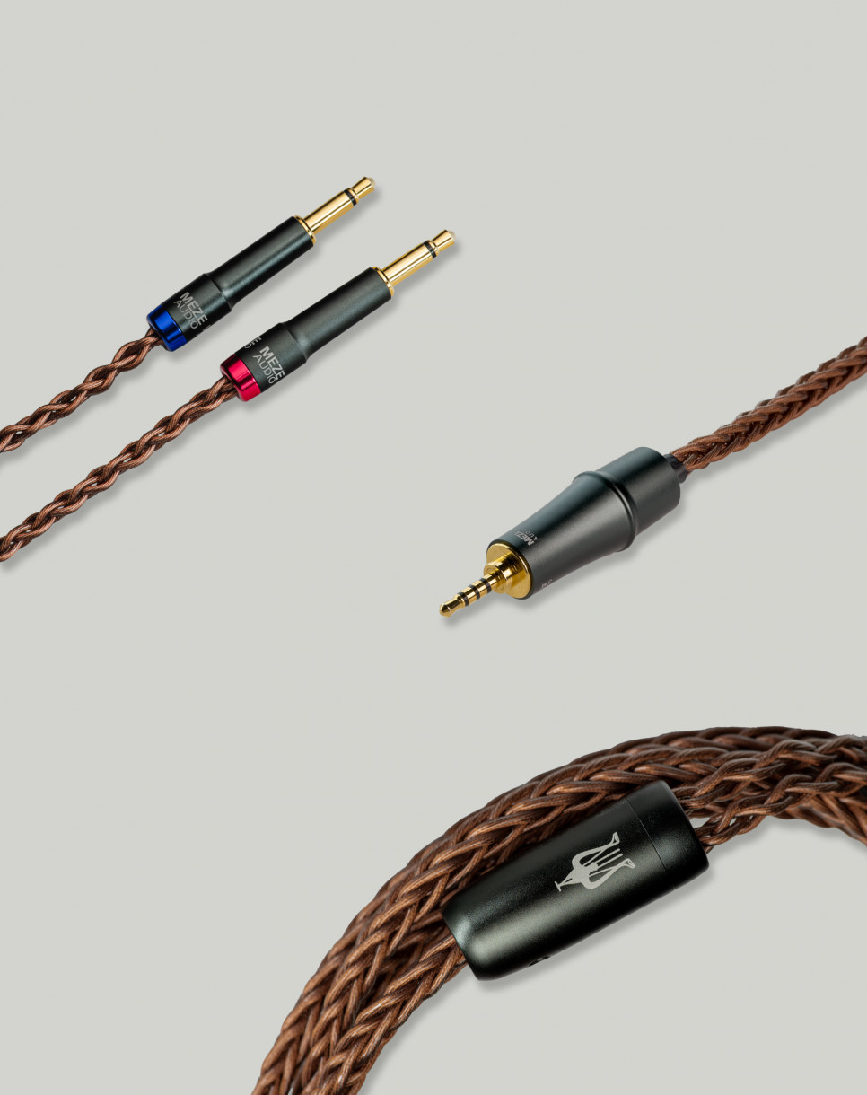 Premium mono 3.5 mm - 2.5 mm balansoitu PCUHD kuulokekaapeli, kupari Premium mono 3.5 mm - 2.5 mm balansoitu PCUHD kuulokekaapeli, kupari