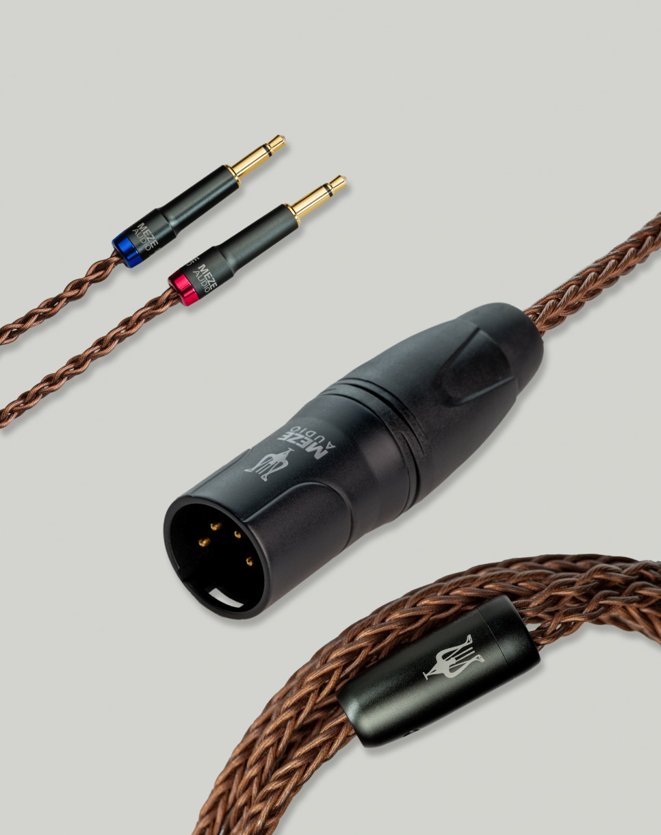 Premium mono 3.5 mm - 4 PIN XLR balansoitu PCUHD kuulokekaapeli, kupari Premium mono 3.5 mm - 4 PIN XLR balansoitu PCUHD kuulokekaapeli, kupari