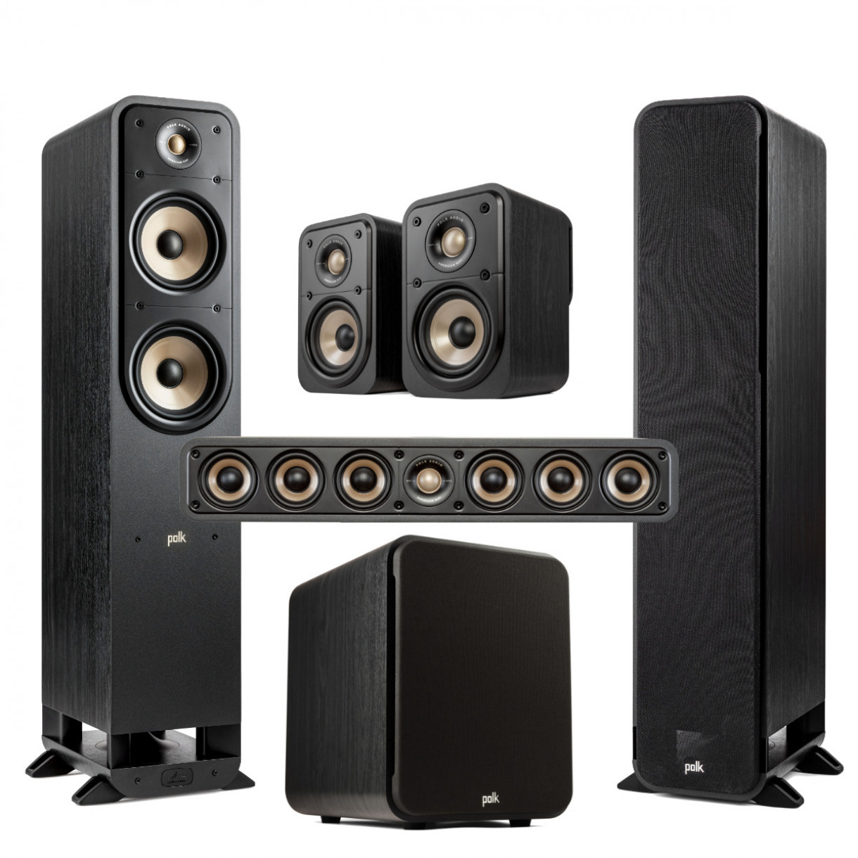 Polk Audio Signature Elite 5.1 kaiutinsarja, musta Polk Audio Signature Elite 5.1 kaiutinsarja, musta