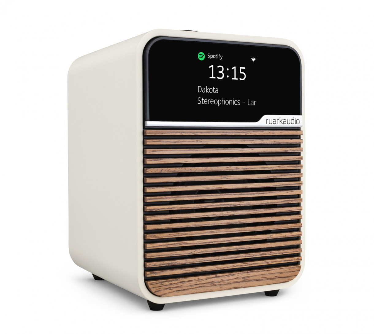 Ruark Audio R1S pöytäradio, vaalea kerma