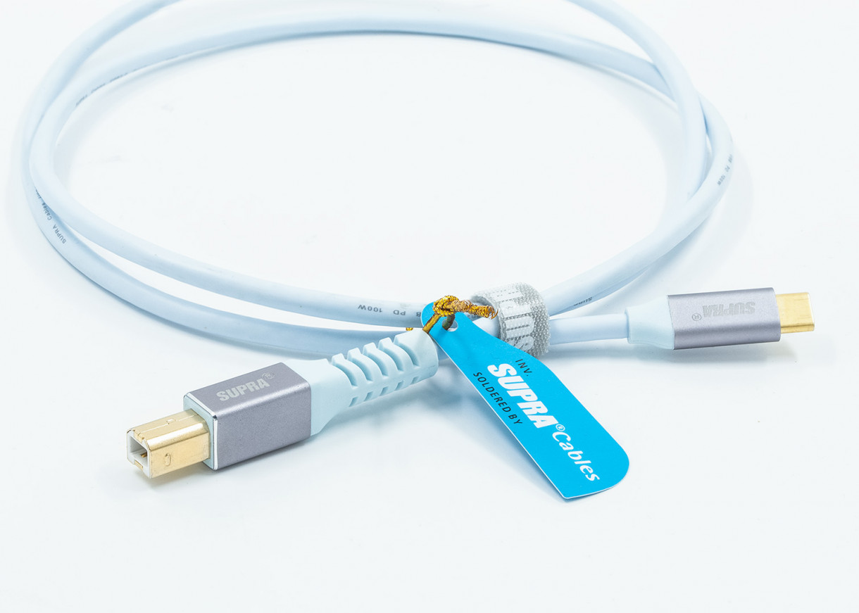 Supra USB 2.0 C-B -kaapeli, 1m Supra USB 2.0 C-B -kaapeli, 1m