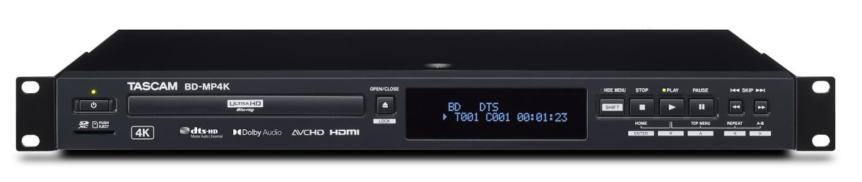 Tascam BD-MP4K 4K/UHD Blu-Ray/Multi-Mediasoitin