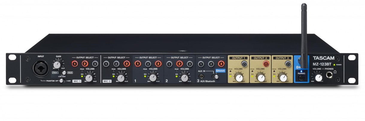 Tascam MZ-123BT 3-alueinen mikseri Bluetoothilla