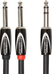 Roland 6,3 mm TRS - 2 x 6,3 mm -audiokaapeli, 1,5 m RCC-5-TR28V2