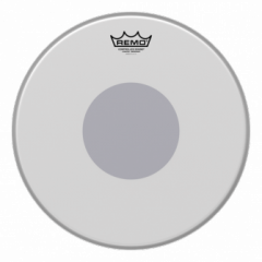 REMO 14" EMPEROR COATED BLACK DOT -VIRVELIKALVO